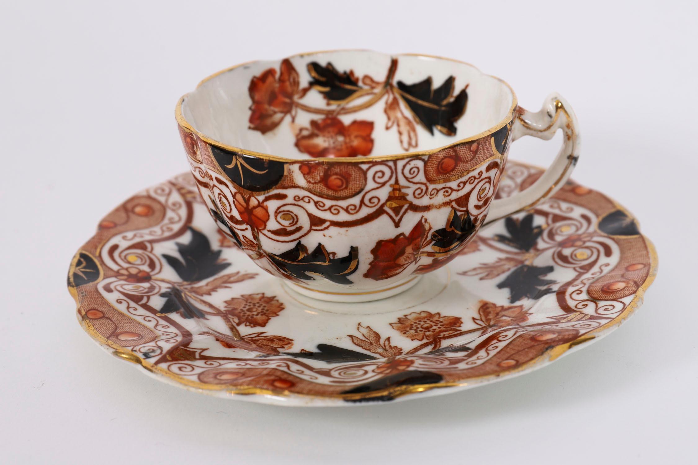 Antique Clifton China 34 piece Tea Set By Wildblood & Heath 19th Century For Sale 5