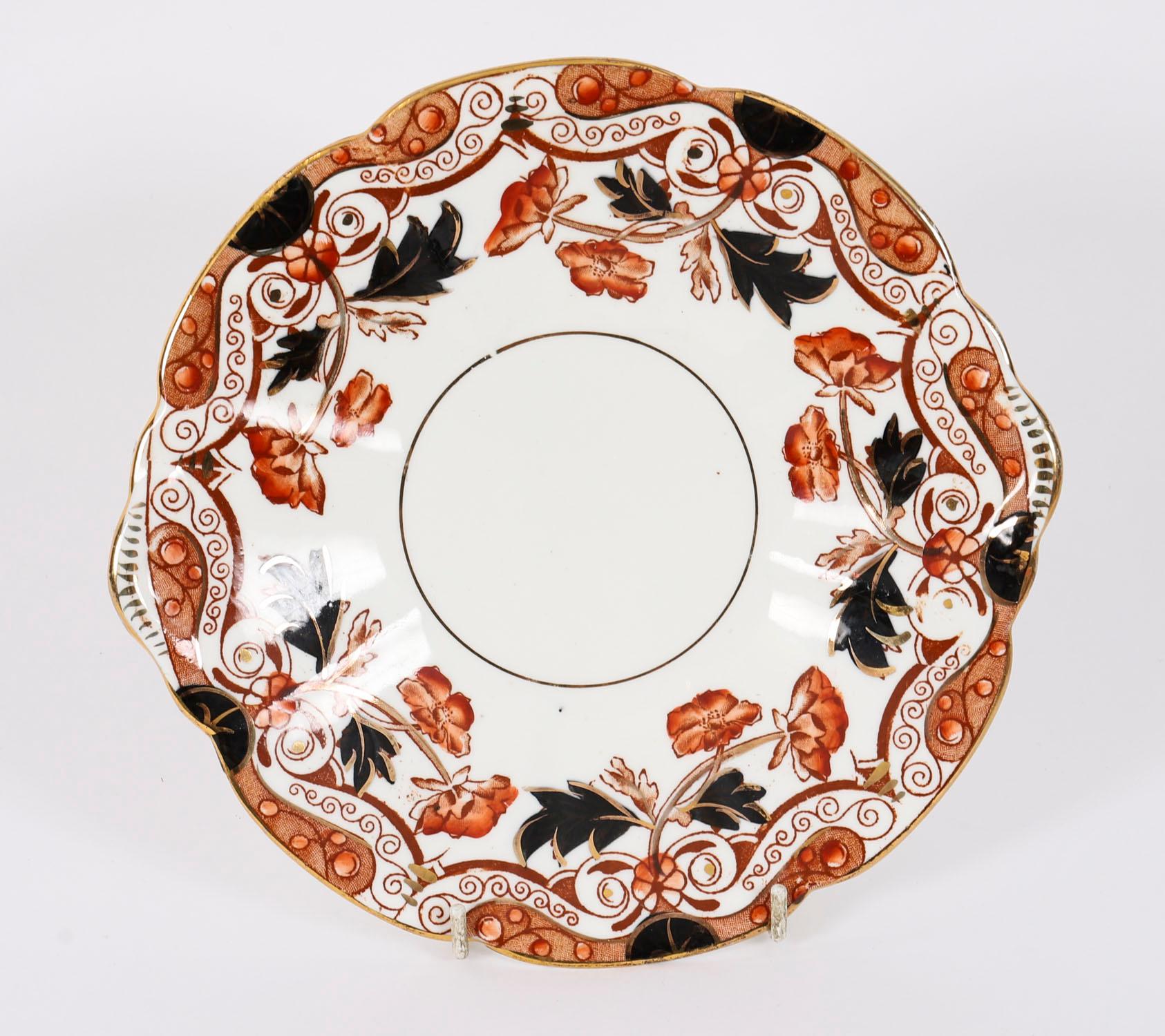 English Antique Clifton China 34 piece Tea Set By Wildblood & Heath 19th Century For Sale