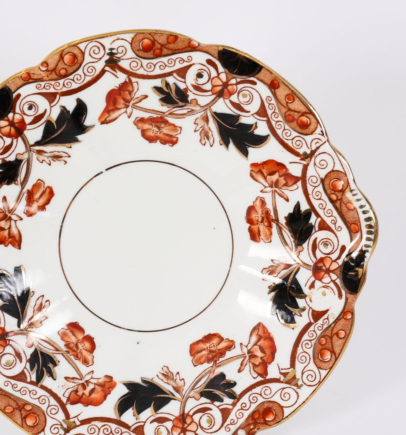 Antique Clifton China 34 piece Tea Set By Wildblood & Heath 19th Century In Good Condition For Sale In London, GB