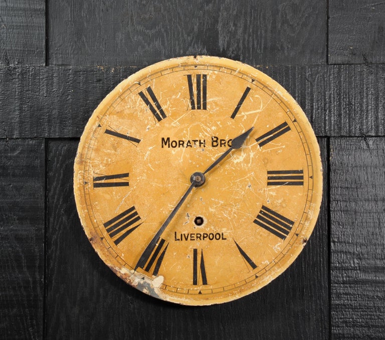 Painted Antique Clock Dial Face Industrial Railway For Sale