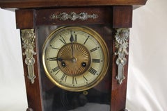 Antique Clock / Eagle top with brass appliques around