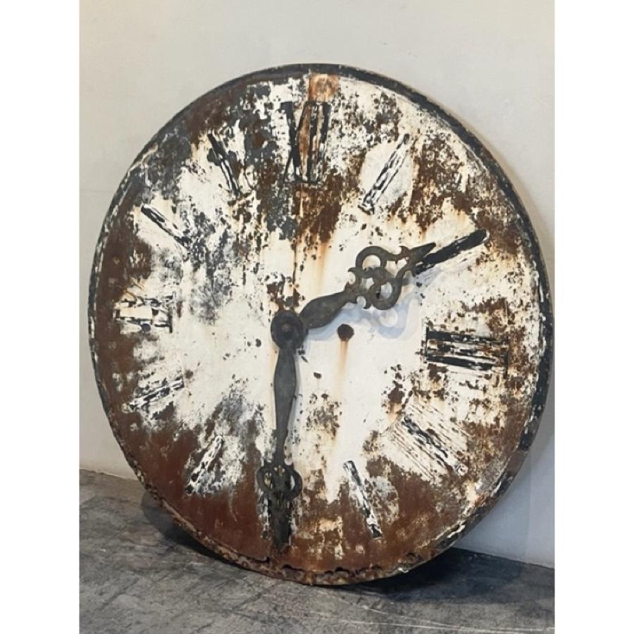 Antique Clock Face, AC-0145 In Distressed Condition For Sale In Scottsdale, AZ