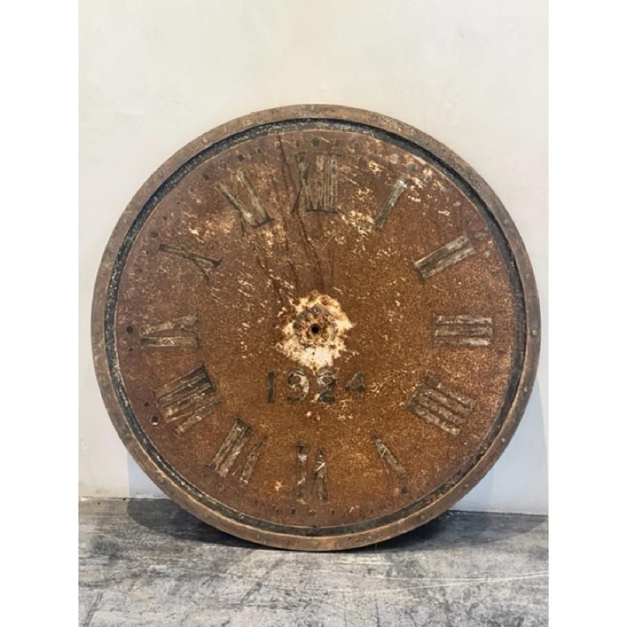 antique rust wall clock