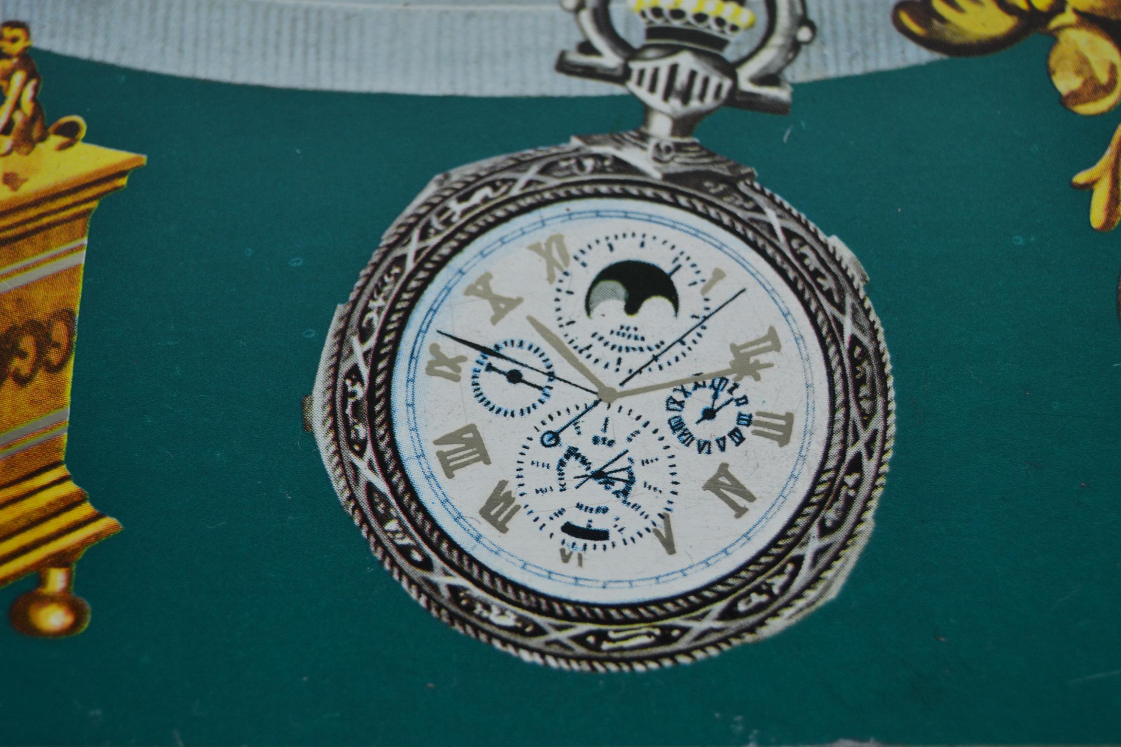 Antike Uhren und Uhren, Zeitmesser in Zinnschachtel (20. Jahrhundert) im Angebot
