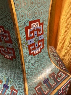 Antique Cloissone Asian Chinese Floor Vase 39” inches tall