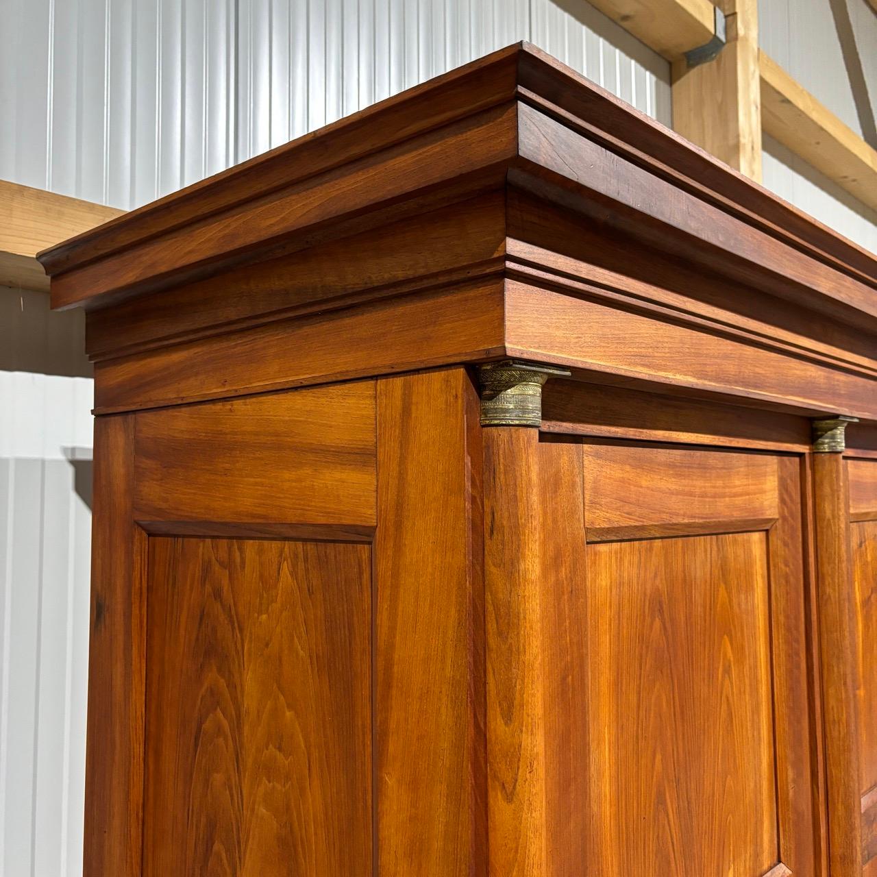 French Antique closet  2e Empire around 1870  Noble walnut  Restored