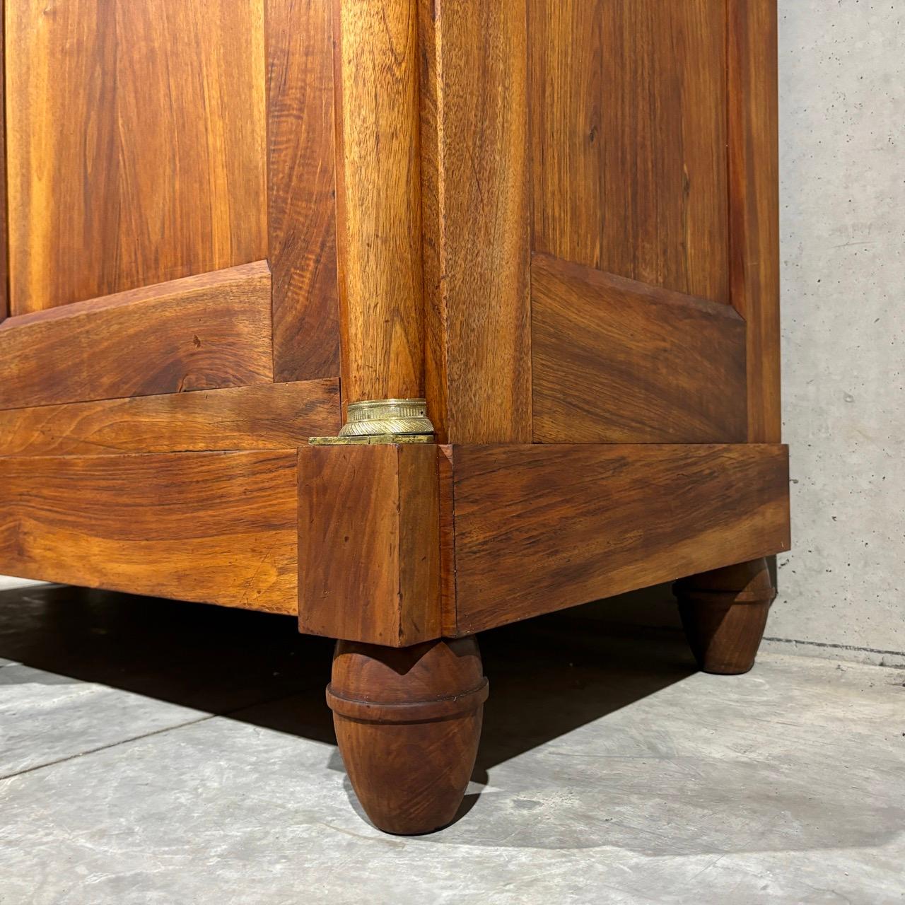 Antique closet  2e Empire around 1870  Noble walnut  Restored 2