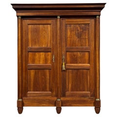 Antique closet  2e Empire around 1870  Noble walnut  Restored