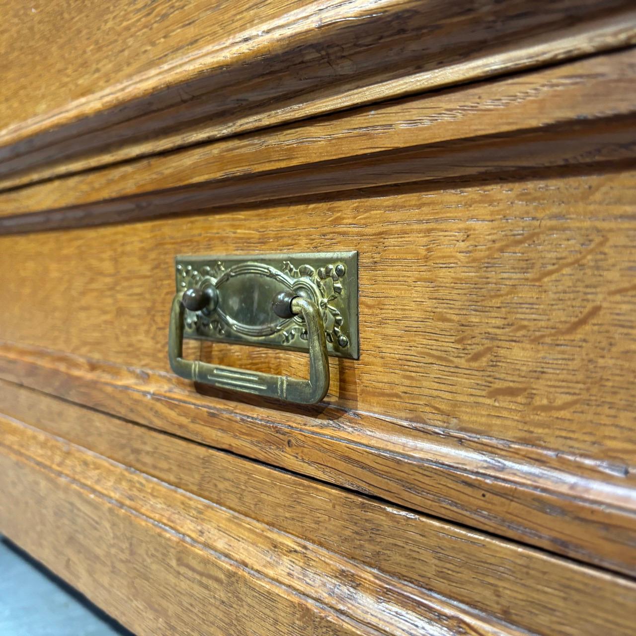 Antiker Schrank  Jugendstil um 1900  Ovaler Spiegel mit Facettenschliff 4