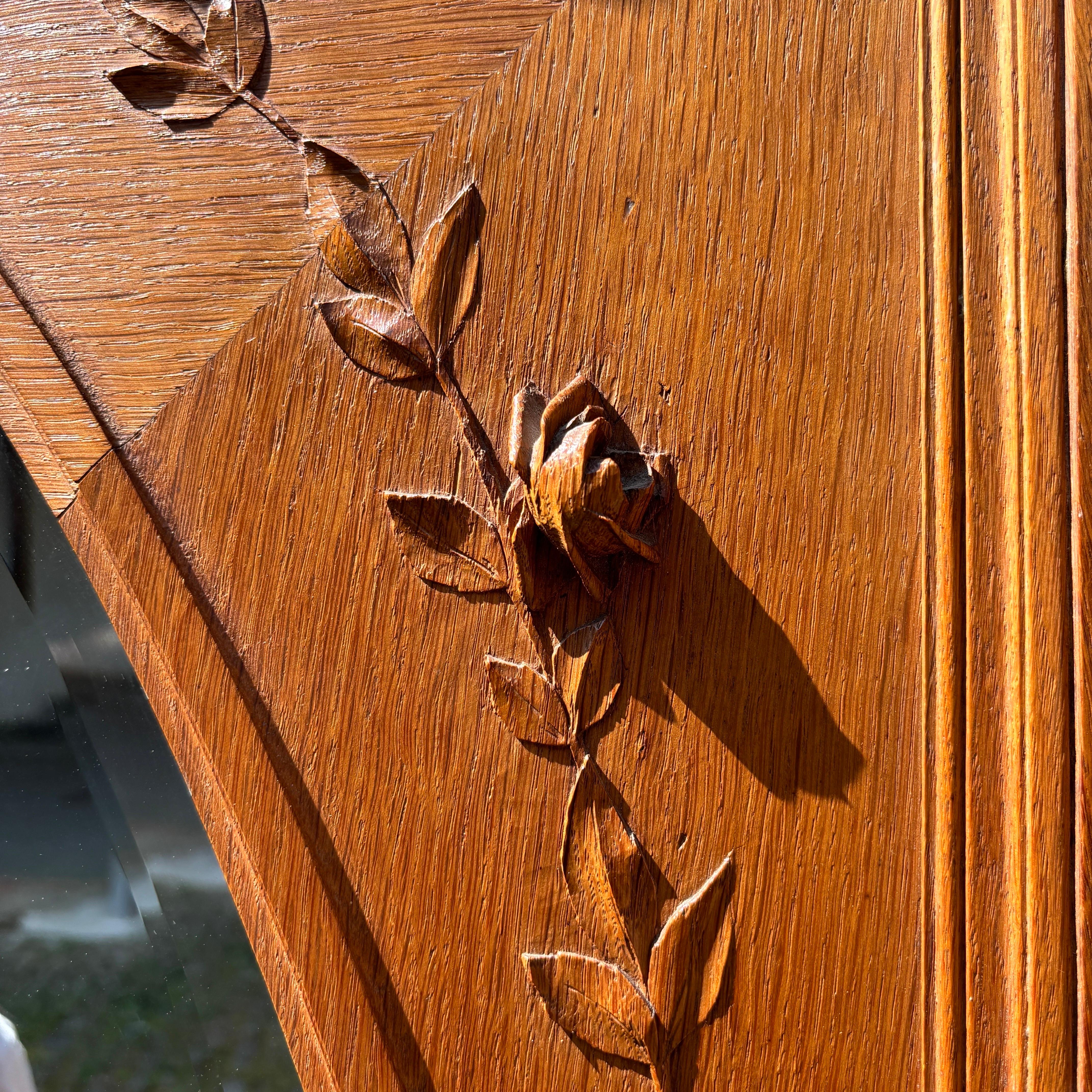 Antique closet  Paris around 1900  Solid oak  Top condition 8
