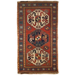 Antique Cloudband "Chondorezk" Kazak Area Rug