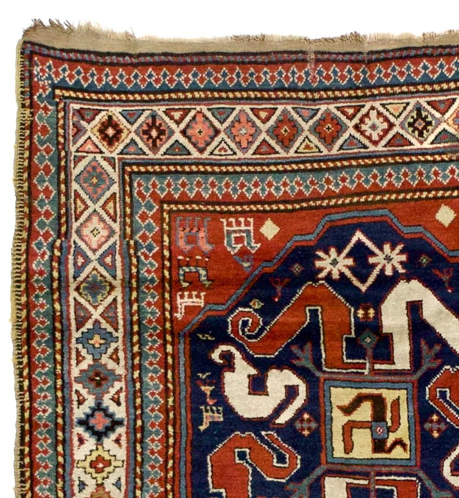 Antique Cloudband Kazak Rug 4’2