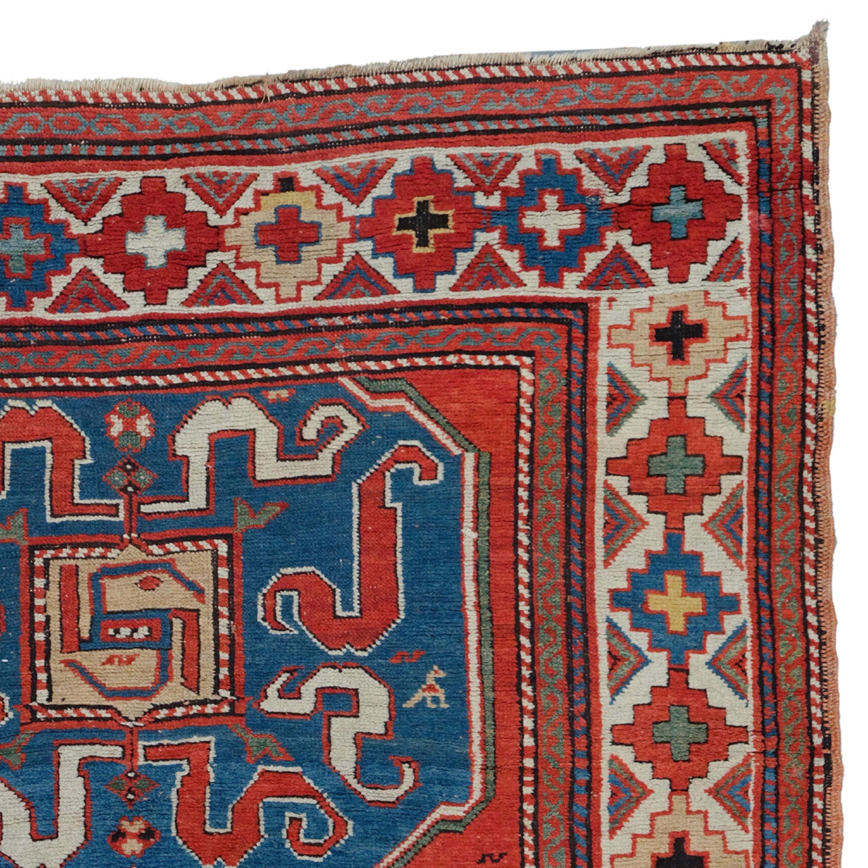 Antique Cloudband Rug - 19th Century Cloudband Rug, Antique Rug In Good Condition For Sale In Sultanahmet, 34