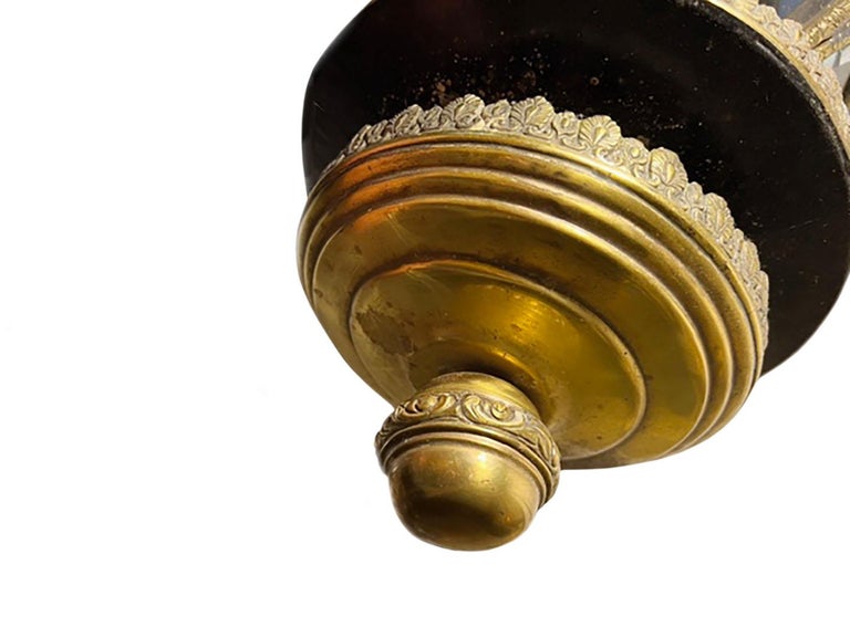 Paire Lampes De Table En Verre Colonnes Corinthiennes Françaises