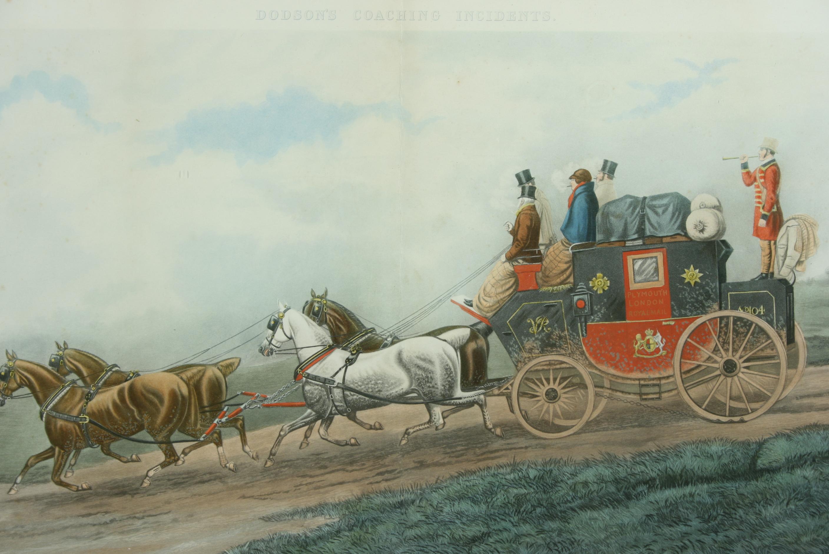 Sporting Art Antique Coaching Print 'Three Minutes to Spare'