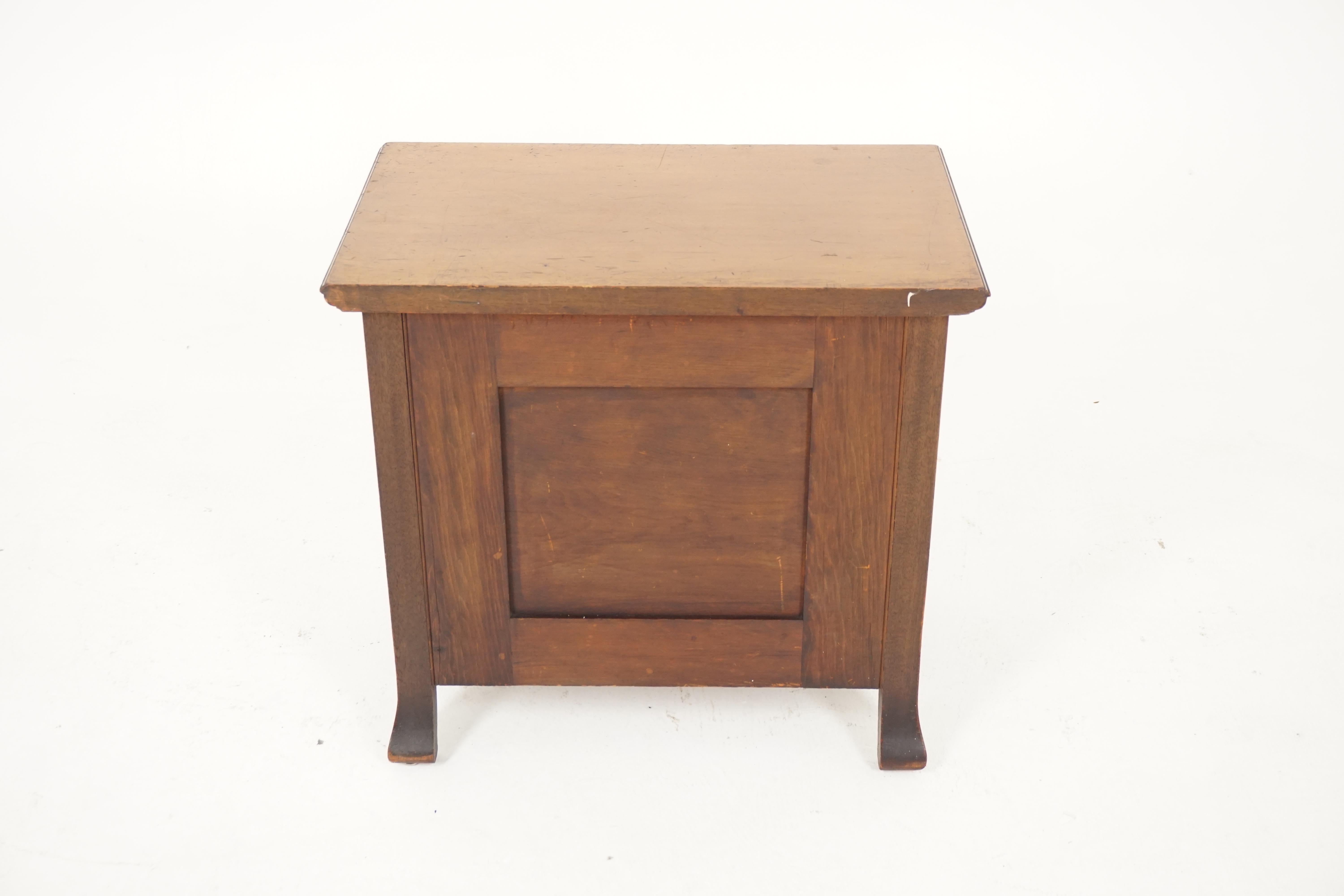 Antique Coal Box, Victorian Walnut Log Box, Antique Furniture, Scotland 1880, B1 In Good Condition In Vancouver, BC