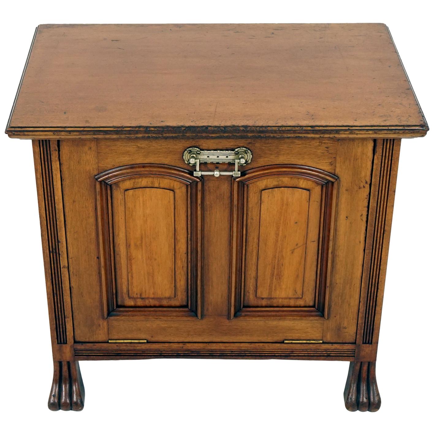 Antique Coal Box, Victorian Walnut Log Box, Antique Furniture, Scotland 1880, B1