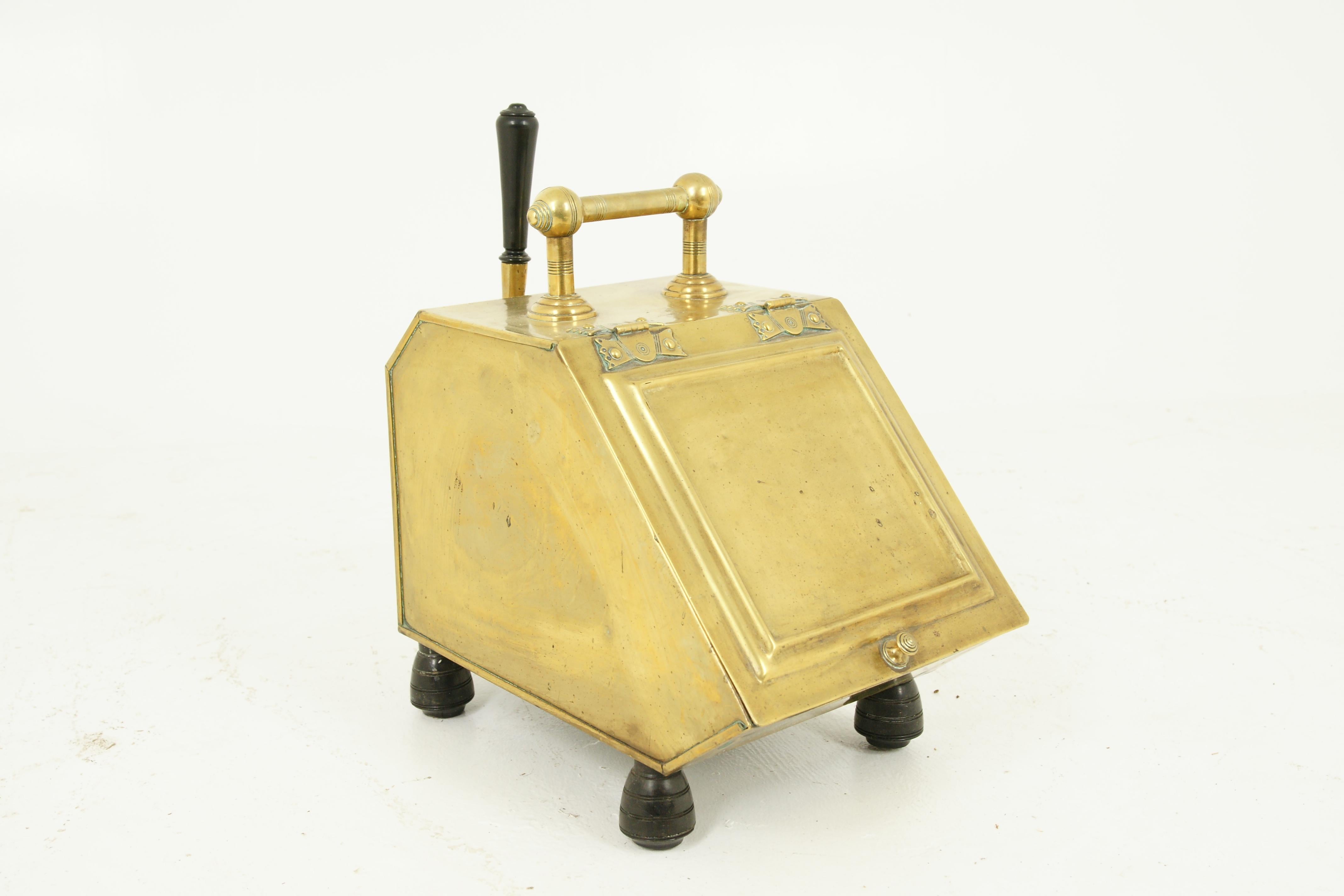 Antique Coal Hod, Coal Box, Brass Coal Box, Scotland 1880, H048 For Sale 2