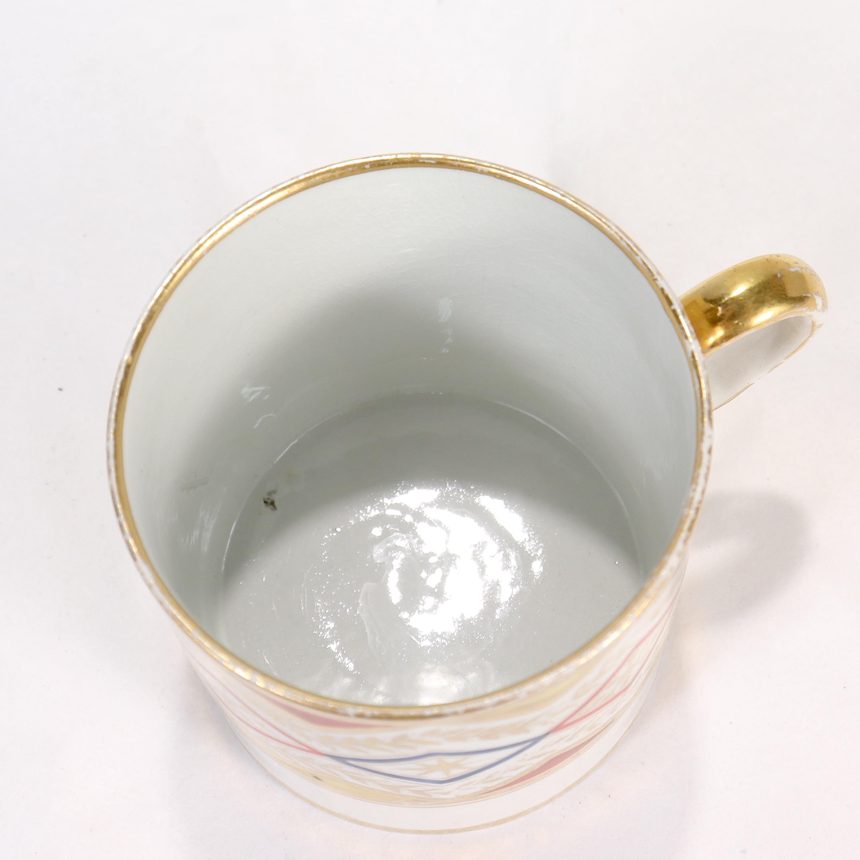Antique Coalport English Porcelain Neoclassical Coffee Cann or Cup 3