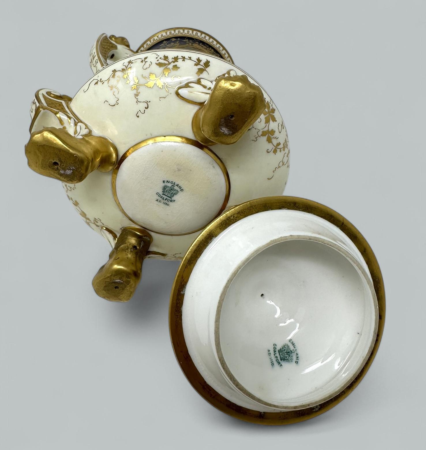 Antike Coalport-Vase, handbemalte Vase, Urne, Frederick Chivers, Stillleben, Obst, 1910 im Angebot 2