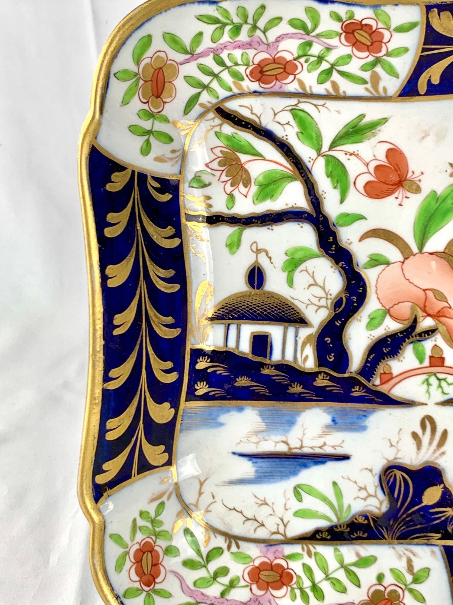 Antike Coalport Porcelain Schale Hand gemalt Imari Dekoration England c.1820 im Zustand „Hervorragend“ im Angebot in Katonah, NY
