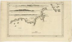 Antique Coastal Views and a Map of Van Diemens Land (Tasmania), Australia, 1803