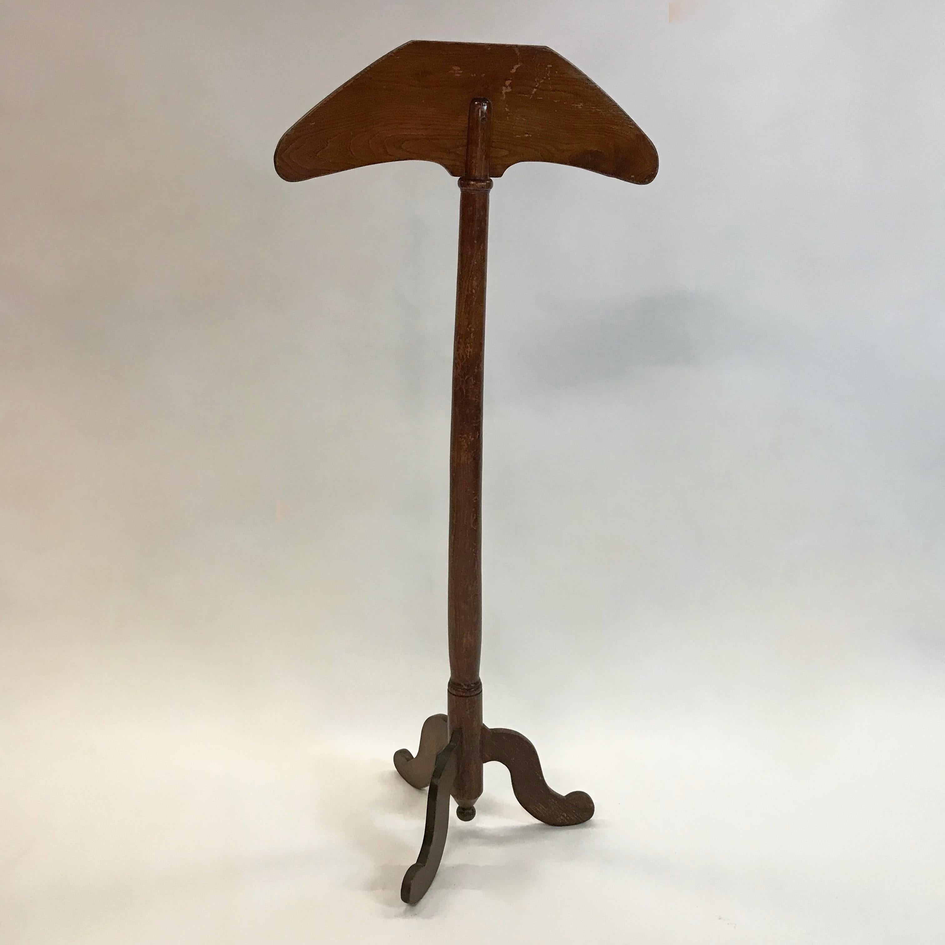 Late 19th century, tall, stained pine, coat hanger, display stand.