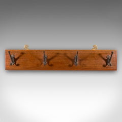 Porte-manteau ancien, anglais, vestiaire, A Hall, crochets montés, victorien