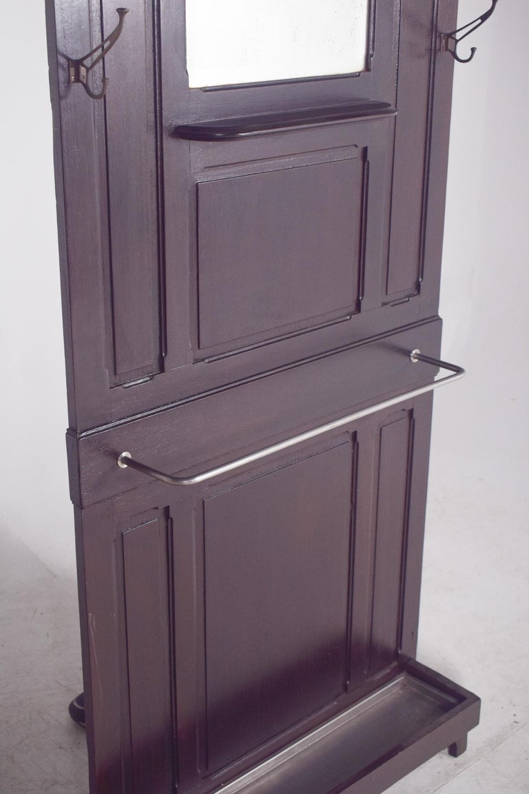 Perchero Antiguo con Espejo de Madera en venta en 1stDibs España