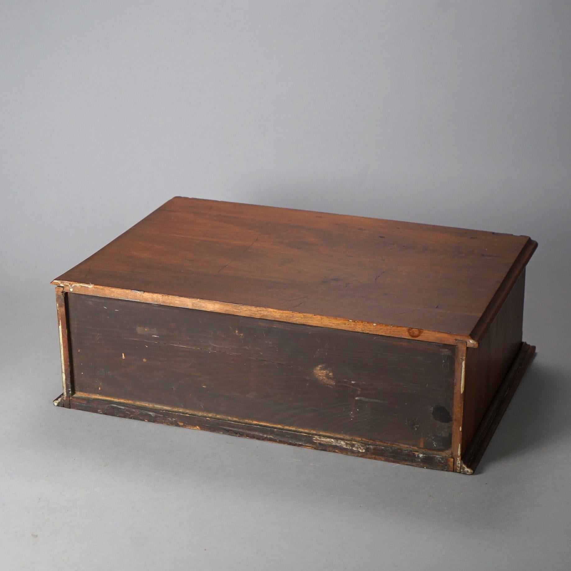 Antique Coats School Cherry Country Store Spool Cabinet, circa 1900 1
