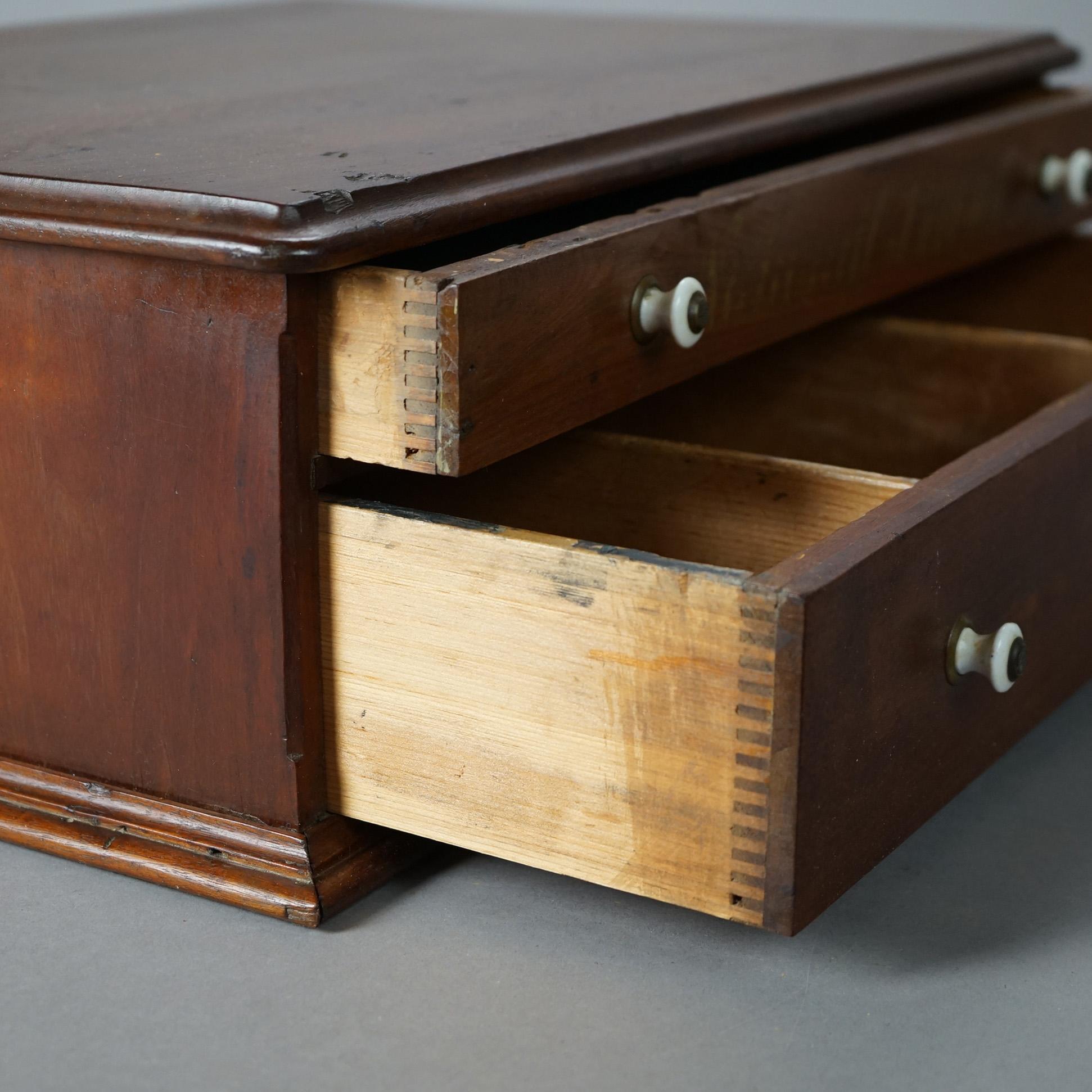 Antique Coats School Cherry Country Store Spool Cabinet, circa 1900 5