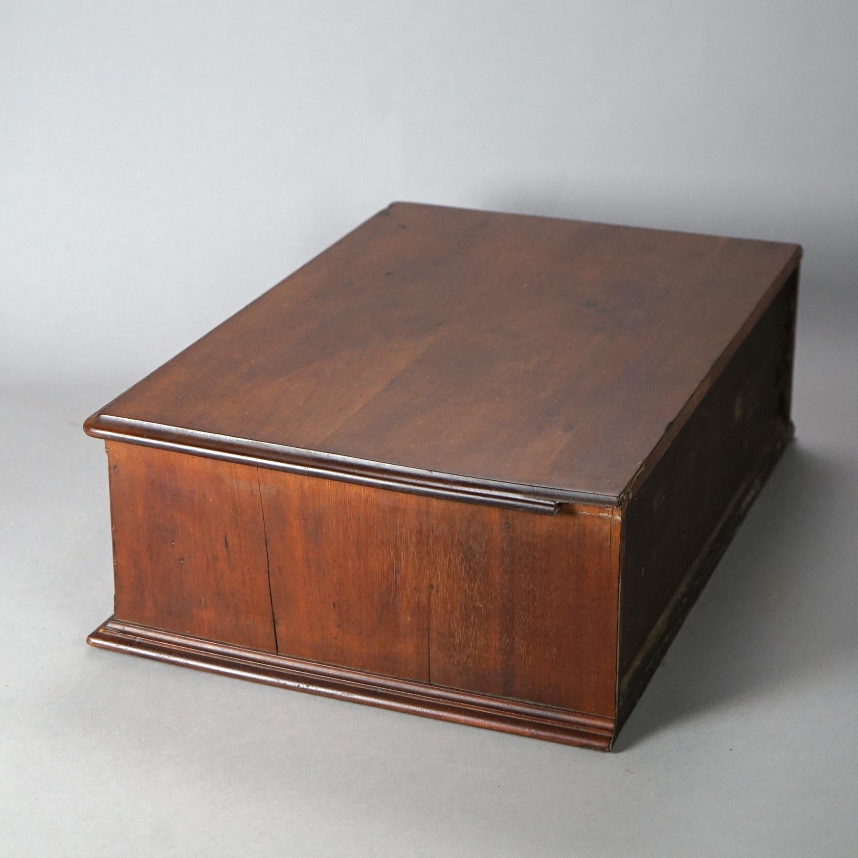 Antique Coats School Cherry Country Store Spool Cabinet, circa 1900 In Good Condition In Big Flats, NY