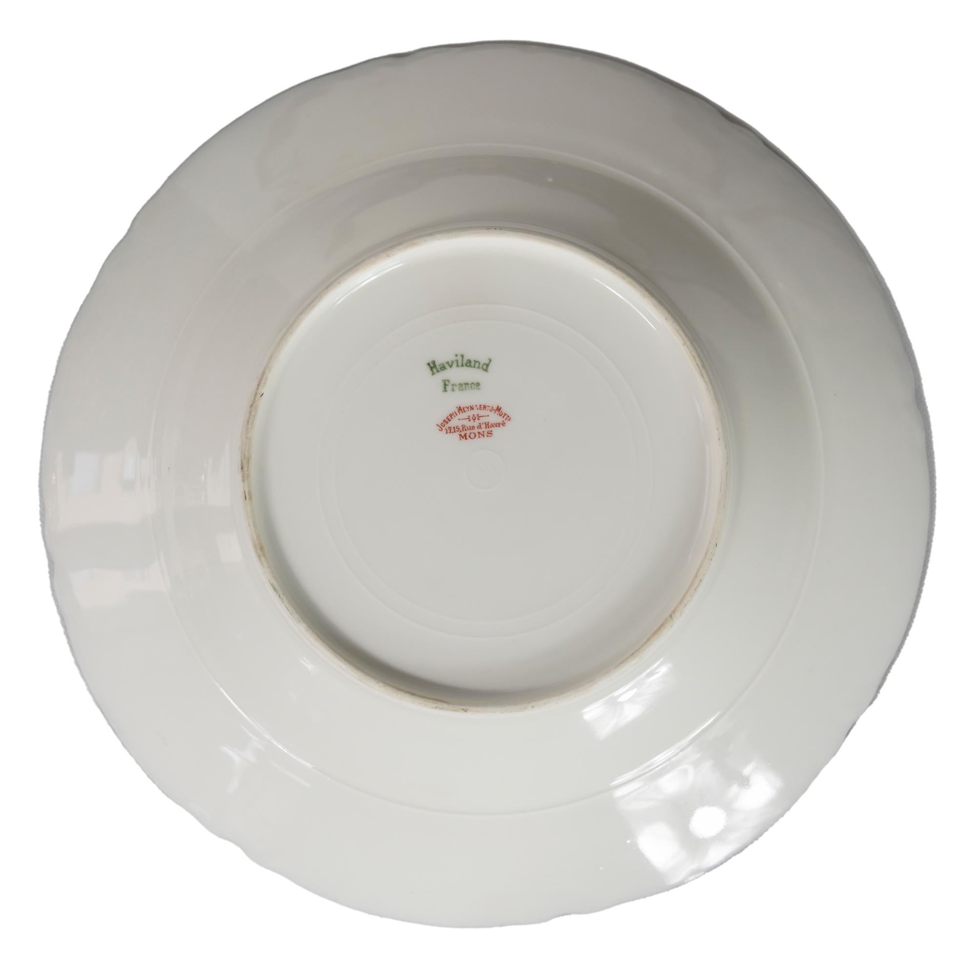 Antikes kobaltblaues/goldenes Abendessen-Set für 12 Personen von Haviland France 2