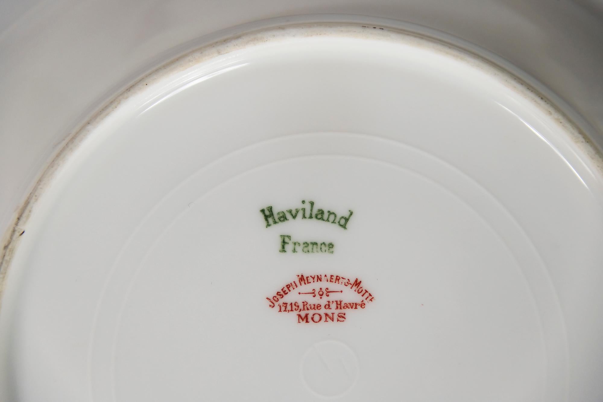 Antikes kobaltblaues/goldenes Abendessen-Set für 12 Personen von Haviland France 3