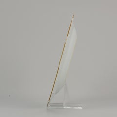 Antique Cobalt Blue Plate Floral Decoration Sybilla Merian Chinese, 18th Century