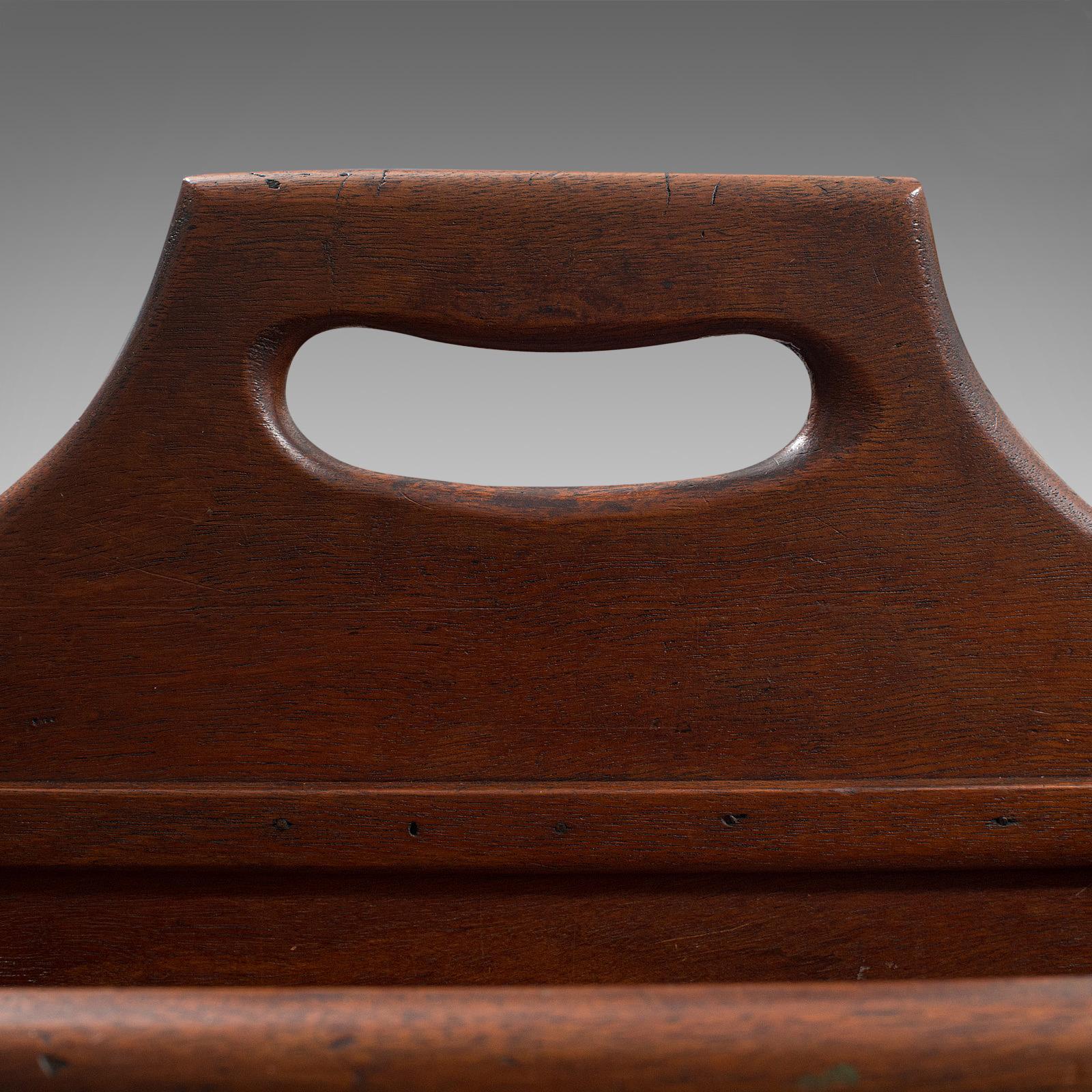 Antique Cobbler's Carry Tray, English, Mahogany, Tool Box, Cutlery, Edwardian 6