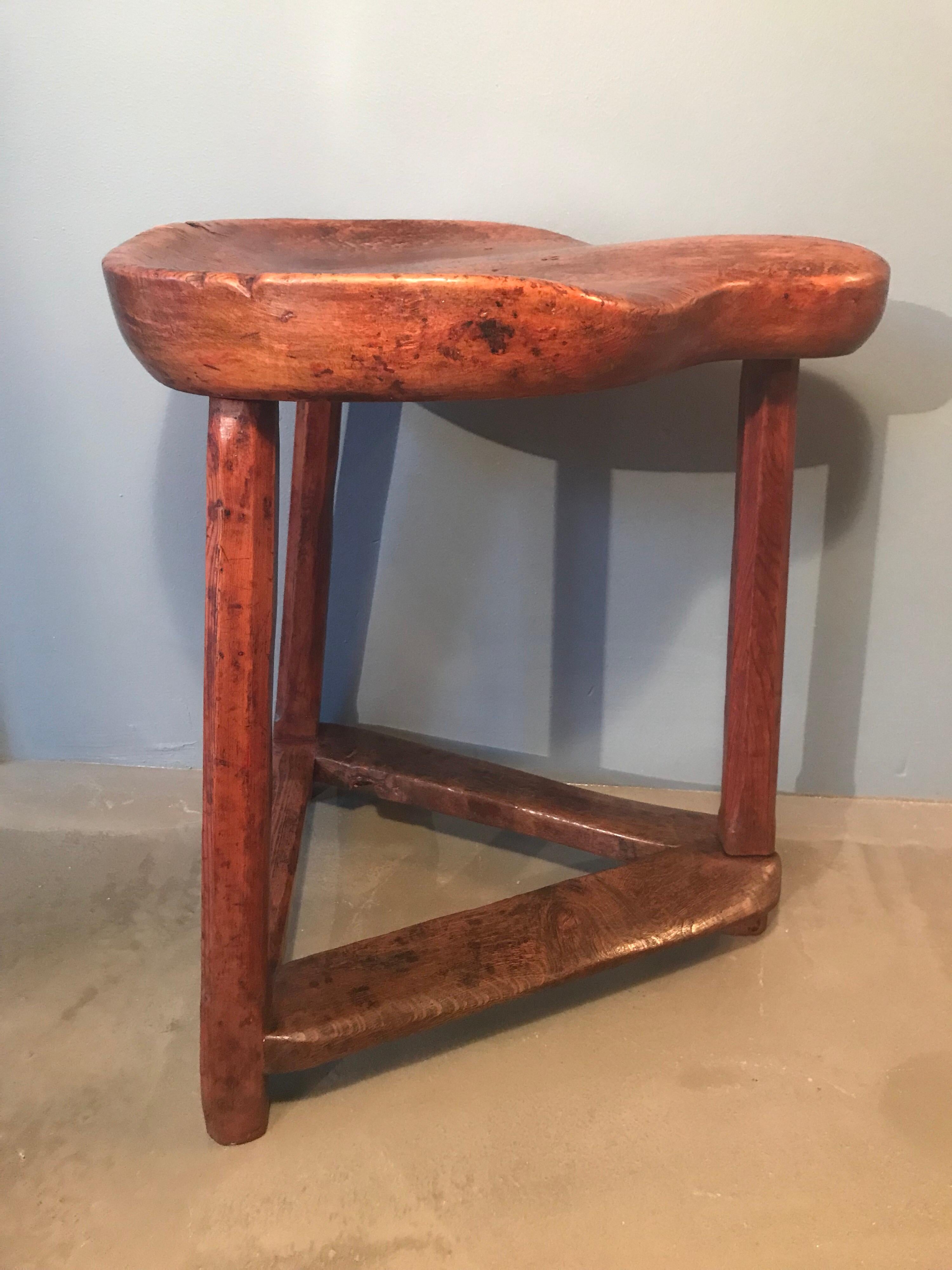 antique oak stool