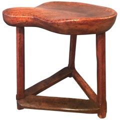 Antique Cobblers Stool in Cherrywood and Oak