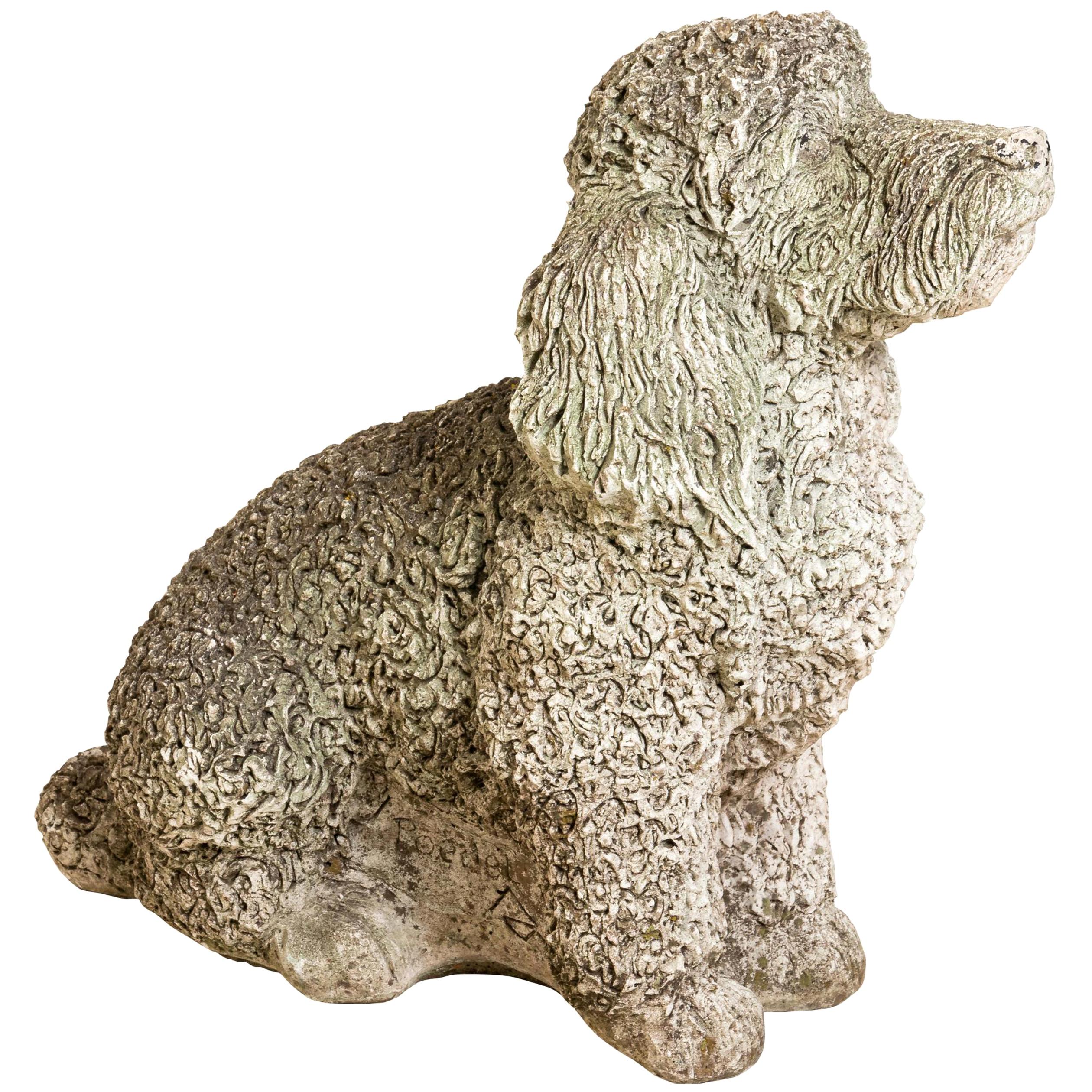 Antique Cocker Spaniel Dog Garden Ornament