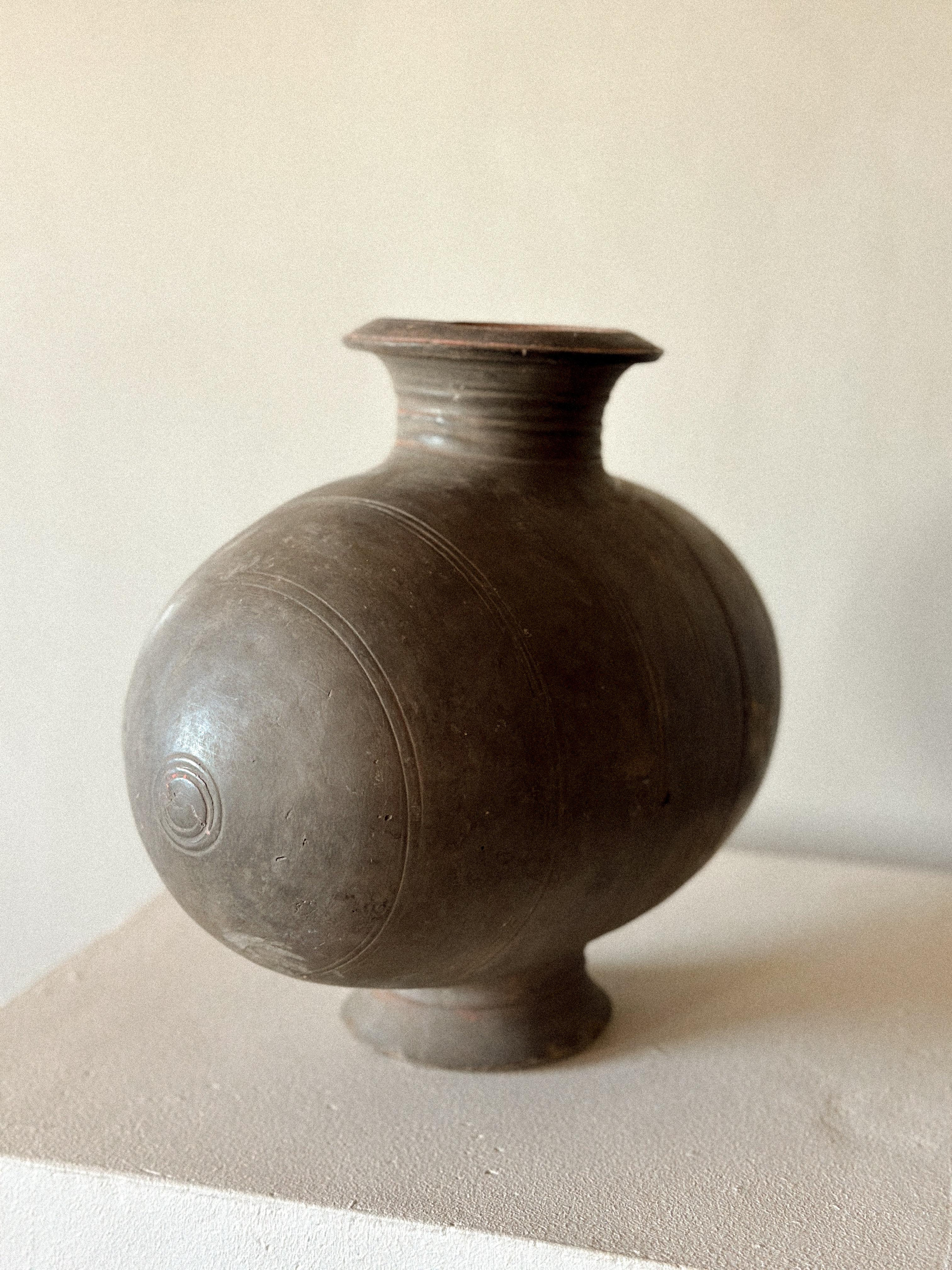 18th Century and Earlier Antique Cocoon Jar, Han period (206 BCE - 220 CE) For Sale