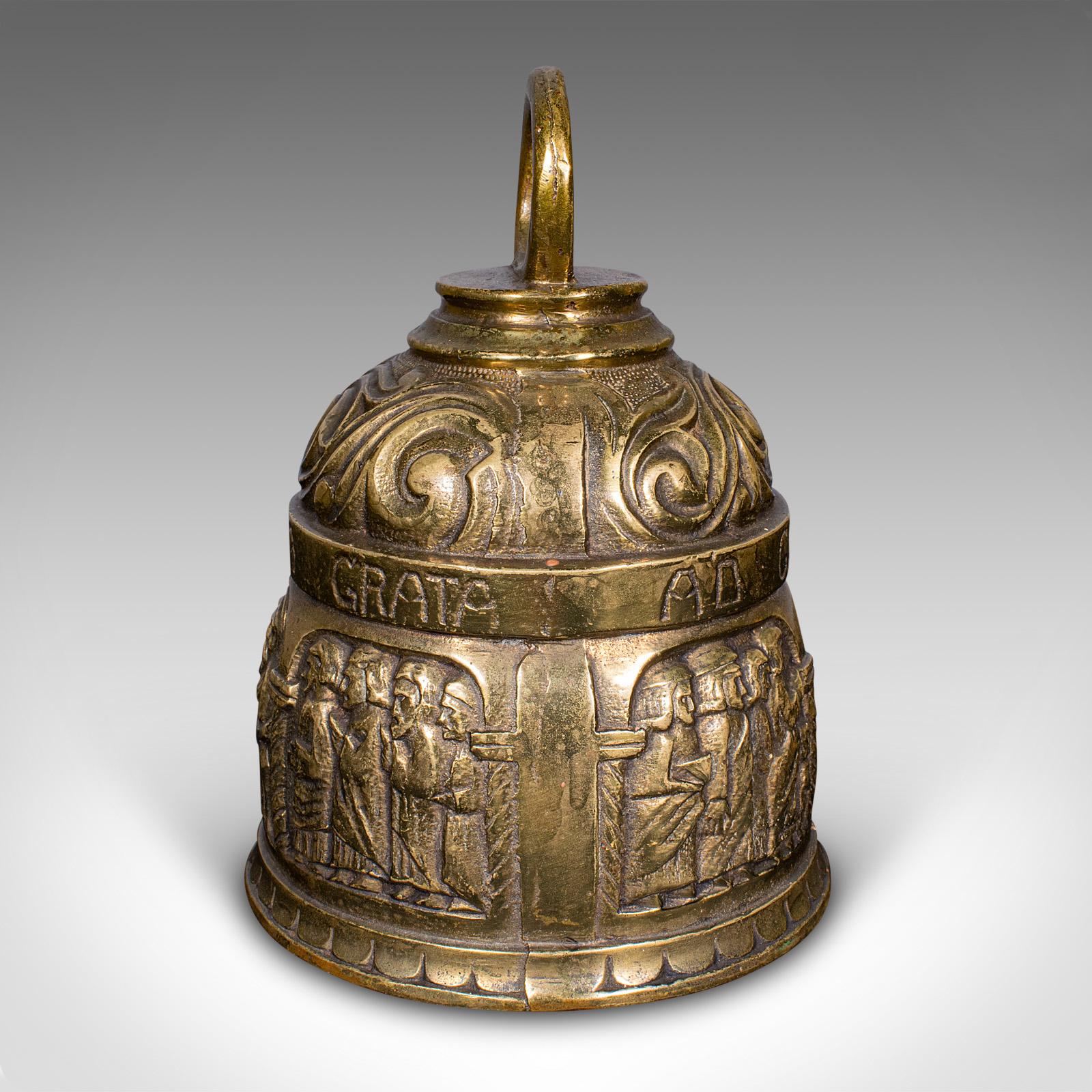 Antique Coffee House Bell, Italian, Brass, Wall Mounted, Cafe, Edwardian, C.1910 For Sale 6