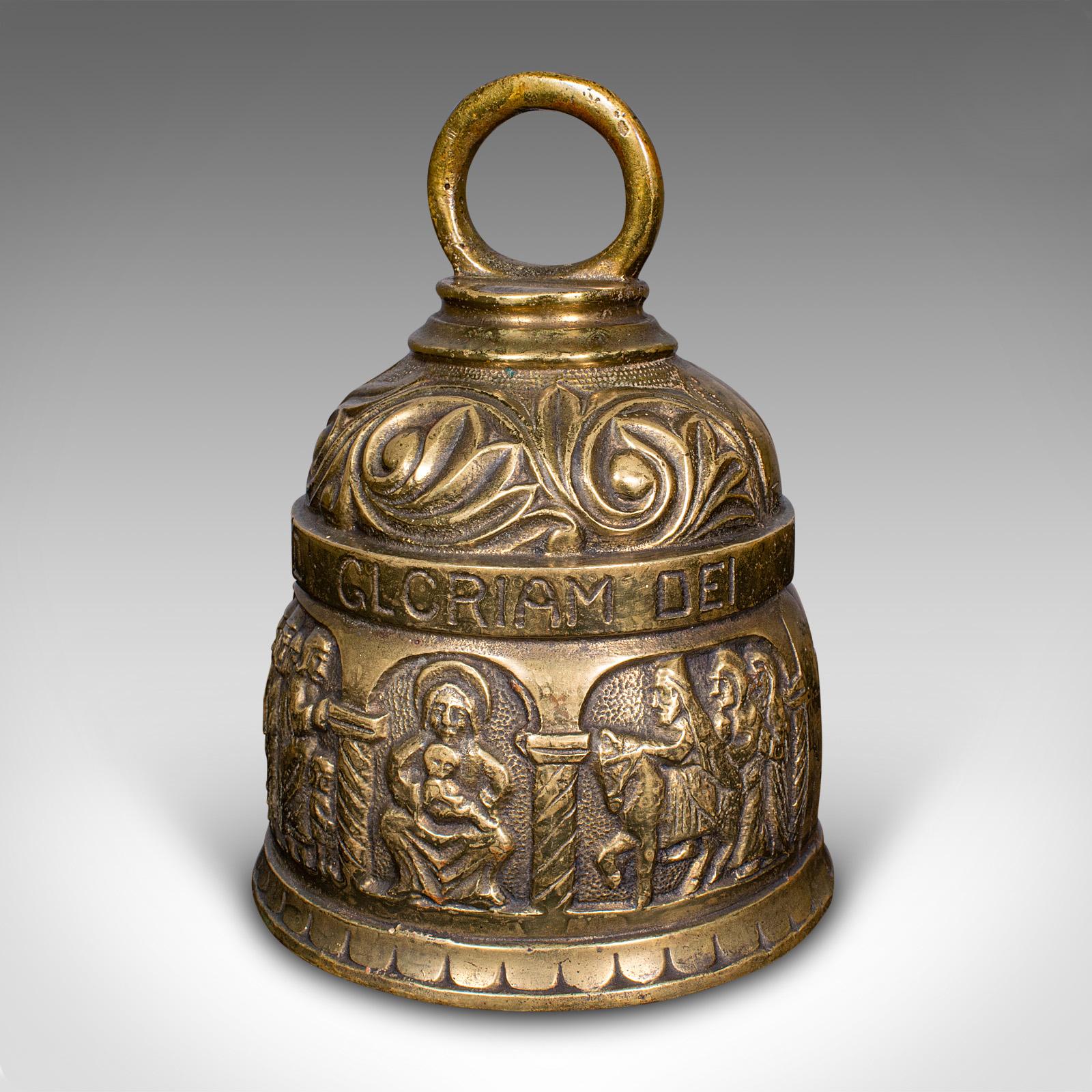 Antique Coffee House Bell, Italian, Brass, Wall Mounted, Cafe, Edwardian, C.1910 For Sale 7