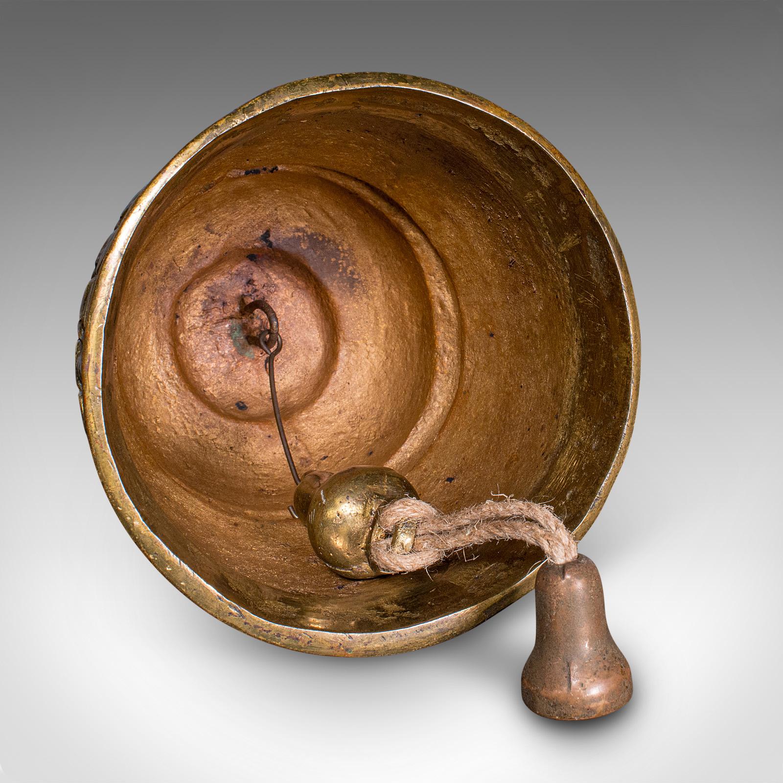 Antique Coffee House Bell, Italian, Brass, Wall Mounted, Cafe, Edwardian, C.1910 For Sale 4