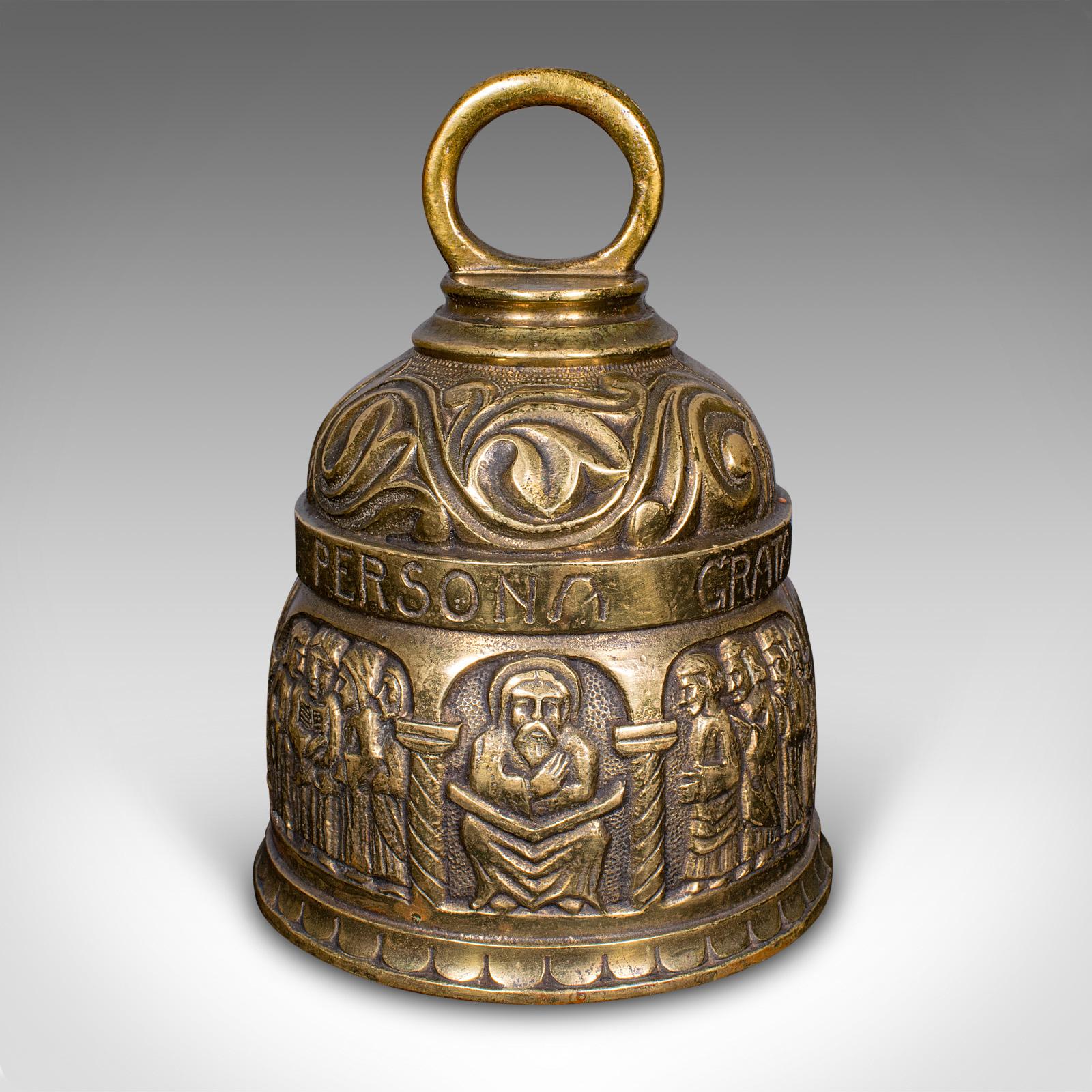 Antique Coffee House Bell, Italian, Brass, Wall Mounted, Cafe, Edwardian, C.1910 For Sale 5