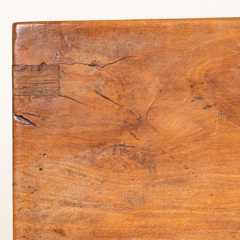 Antique Coffee Table With Spindle Trestle Base, Spain 6