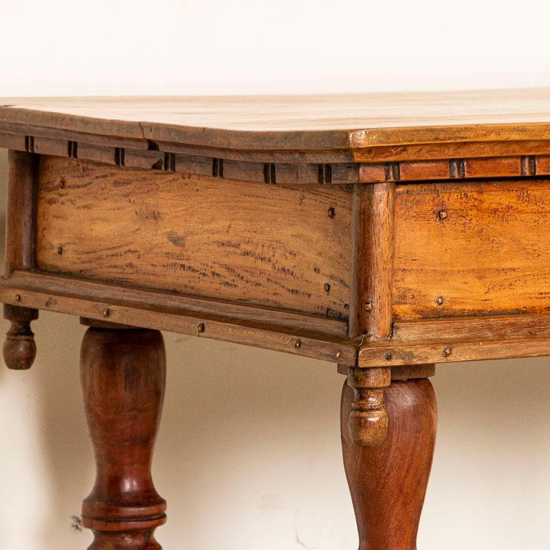 Antique Coffee Table With Spindle Trestle Base, Spain 2