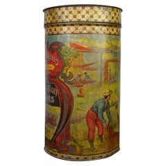 Antique Coffee Tin, Brussels Belgium, Art Nouveau