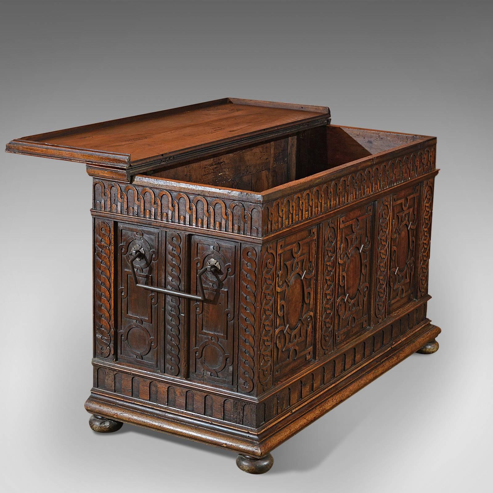 18th Century and Earlier Antique Coffer, French Walnut, circa 1800