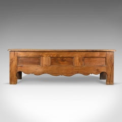 Antique Coffer, Long, French, Oak, Blanket Chest, Trunk, circa 1800