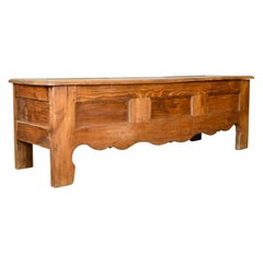 Antique Coffer, Long, French, Oak, Blanket Chest, Trunk, circa 1800